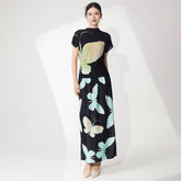 Designer Pleated Maxi Skirt & Top Set - Premium Occasion Wear